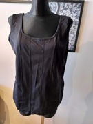 Włoska bluzka 44 topik taliowany elegancki otulający super elastyczny