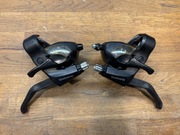 Cheepo MTB, klamkomanetki Shimano ST-EF41, 3x7 komplet