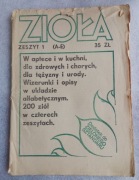Zioła zeszyt 1.    