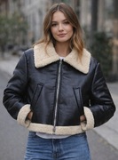 Kurtka damska kożuszek, ramoneska roz.M L