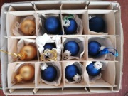 Bombki choinkowe szklane 3 cm 12 szt PRL