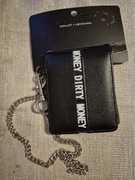 Portfel męski czarny z  napisem i  lancuchem Access 