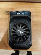 Karta graficzna PALIT GeForce GTX750 1GB (w zestawie 2X4GB RAM)