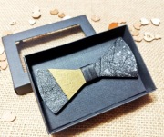 Mucha męska drewniana złoto Exclusive prezent ślub wesele Mvcha Nie Siada 