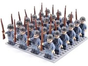 Zestaw Klocków Figurki Żołnierze Wojskowi USA Armia 24 szt. z karabinami