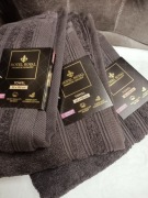 Luksusowy ręcznik kąpielowy 50x100 grafit bawełna czesana 