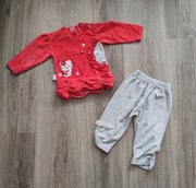 Dres welurowy niemowlęcy dziewczynka r. 80
