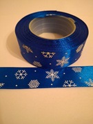 Wstążka tasiemka świąteczna chabrowa szer.25 mm; dł.22 m