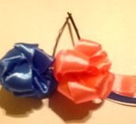 Satynowa spinka kokardka 