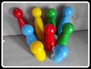 Kolorowe kręgle zabawka dla dzieci 9 sztuk 25 cm