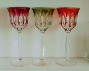 kieliszki do wina nachtmann 3 szt. remery retro prl Vintage kryształy