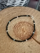 Bransoletka małe kamienie na lince kwarc różowy Akwamaryn turmalin