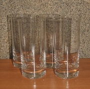 Wysokie szklanki z grubym dnem do napojów drinków coli 350 ml 4 sztuki