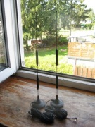 komplet 2 x antena dookólna dwu systemowa TS9 i CRC9 11dBi