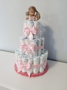 Tort z pampersów dla dziewczynki r.2