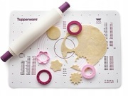 TUPPERWARE-Stolnica + Wałek do ciasta + Foremki-Zestaw oryg.