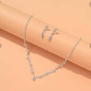 Srebrny komplet biżuterii z cyrkoniami