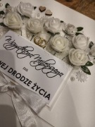 Wyjątkowy duży Telegram Ślubny handmade w pudełku z okienkiem 