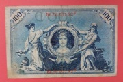 Stary BANKNOT NIEMCY 100 marek Reichsbanknote 1908 roku.  Seria F. Stan!