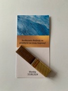 Podziękowania dla gości niebieski marmurek urodzinowe i okolicznościowe