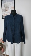 Granatowa bluzka koszulowa rozmiar XL, cotton 