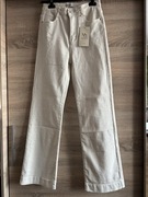 Spodnie damskie jeans szwedy jasny beż 38 push up,minus 5 kg, Miss Bon