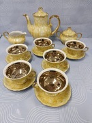 Serwis kawowy żółty marmurek Wawel 