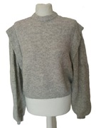 Bershka damski szary sweter przez głowę akryl r S