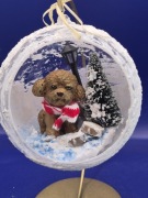 Bombka3d Z  ręcznie rzeźbionym Pudelkiem 