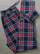 Spodnie Granatowa Świąteczna Krata - Produkt Włoski 