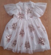 piękna wizytowa suknia M&S tiul,hafty 98 idealna