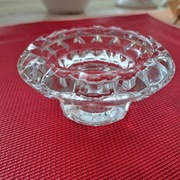 Vintage Szklany świecznik na 3 rodzaje świec tealight duże i małe 