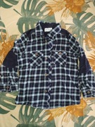 Koszula r 92 flanelowa dla chłopca jak nowa w kratę granatowa