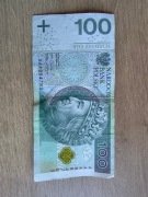 Banknot 100 zł seria AA 2012 r.