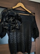 Ażurowa bluzka, nicianka 