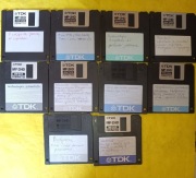 Dyskietki 2HD 3,5 cala, 10 sztuk, TDK, vintage.