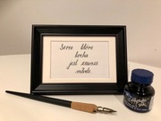 Walentynki kaligrafia pomysł na prezent ramka