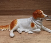 Figurka pies Gotha Pfeffer art deco bernardyn porcelana 