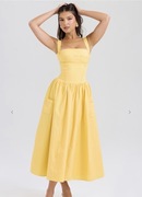 Sukienka S HOUSE OF CB gorsetowa żółta 