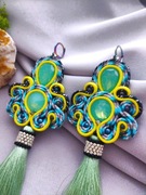 Kolczyki Sutasz kryształki chwosty