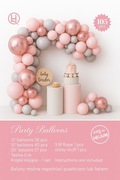 Zestaw Balonów 115 Różowy- Szary Girlanda Balonowa Urodziny Party
