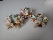 Świeczniki wielkanocne na podgrzewacze 3szt