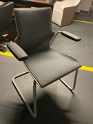 Fotel drewniany biurowy elegancki, 2 sztuki