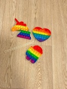 Zestaw 4 gniotków pop-it, zabawki antystresowe