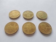 Zestaw 6x2zł: 1000lecie Wrocławia,Herbert,Nowy Sącz,Statut Łaski,Racibórz