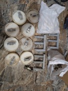 Zestaw do ogrodzenia tymczasowego / budowlanego – złączki, zawiasy, koła 