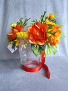 Kostium egzotycznych wianek na głowę z pomarańczowych kwiatów