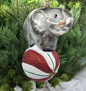 Bombka Słoń na kuli 15SŁ Prezent ! Okazja ! Ozdoba Szklana