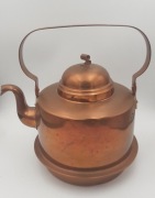 czajnik miedziany 2 litry z rantem na fajerkę imbryk piękny zabytkowy