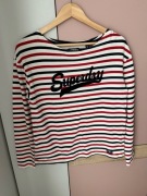 Bluzka długi rękaw w paski czerwony, biały, granatowy, Superdry - 38